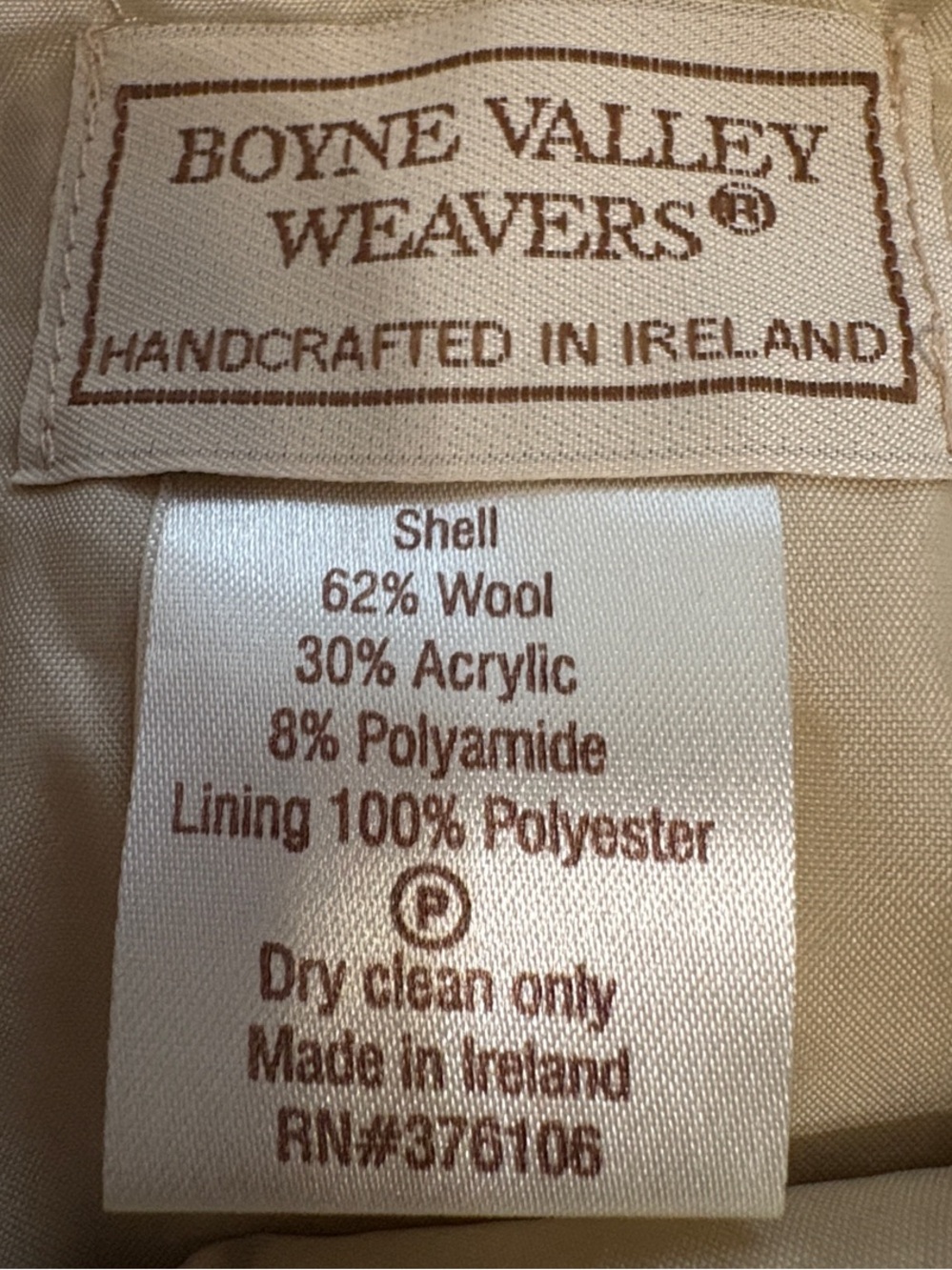 Boyne Valley Weavers Cream Women's Shoulder Bag with Bow Accent - Picture 4 of 4